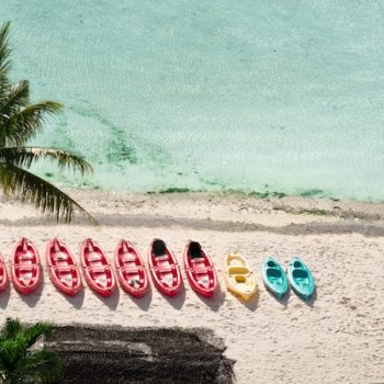 Canoe Beach Canoe rentals on a beach side in Guam.